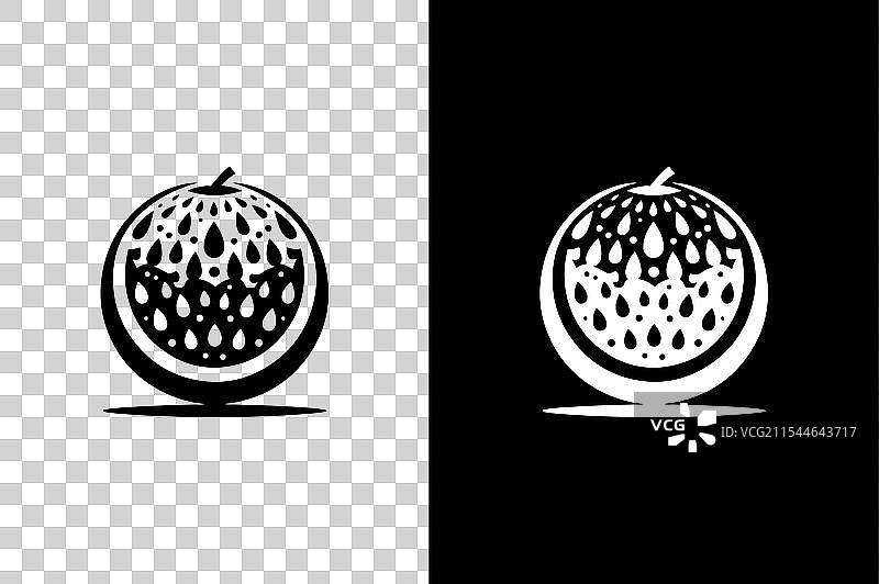 西瓜图标轮廓 西瓜水果 食物图片素材