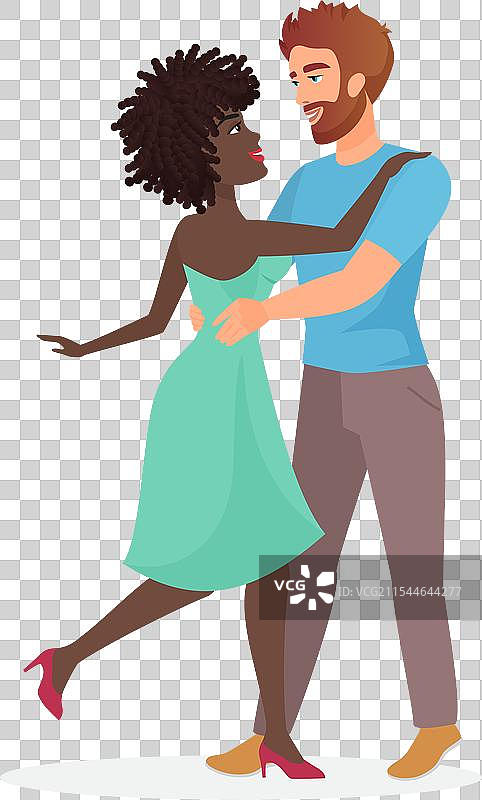 快乐的情侣在跳浪漫的男性的爱情舞蹈图片素材