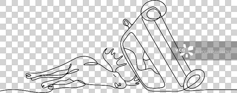 驼鹿汽车一行图片素材