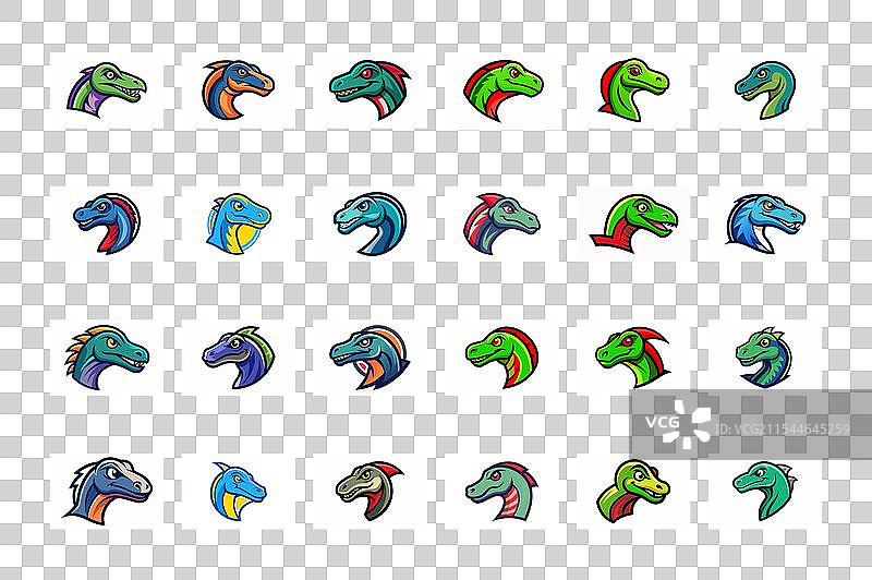 腕龙头部吉祥物logo设计图片素材