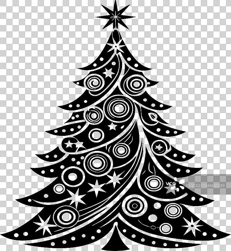 圣诞树剪影 2图片素材