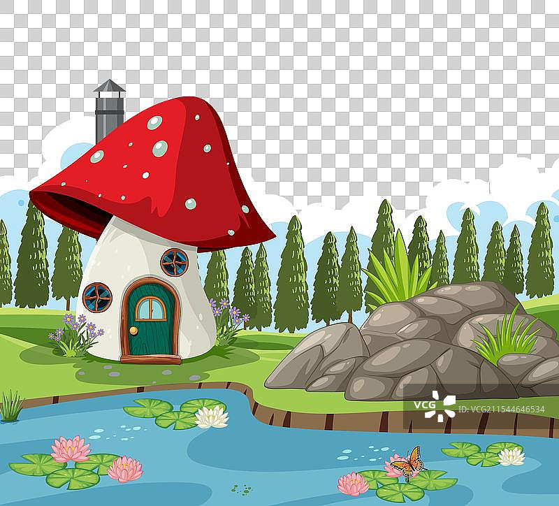 色彩斑斓的奇幻户外场景图片素材