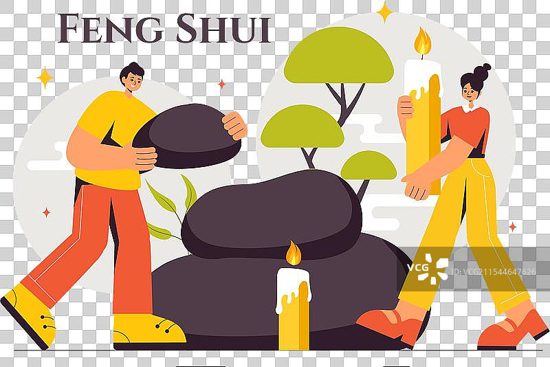 风水东方哲学与石头的结合图片素材