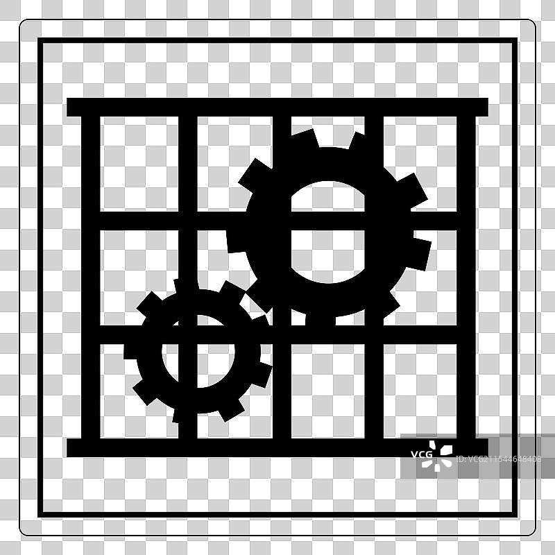 机械设计用的工业齿轮图标图片素材