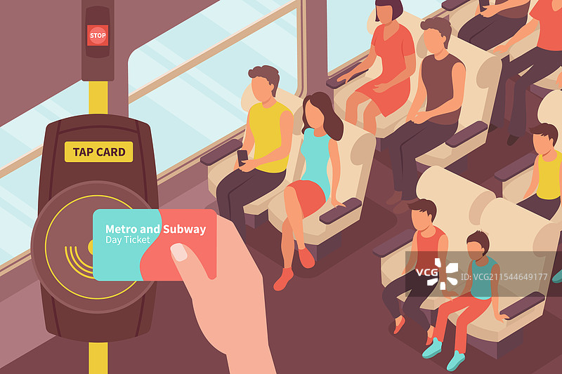 交通卡支付组成图片素材