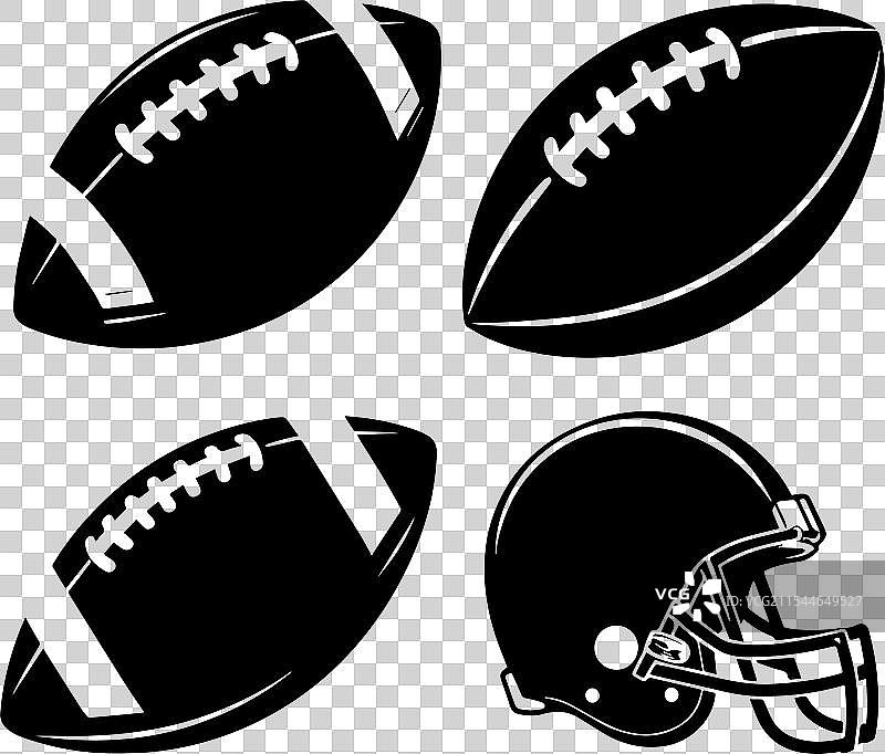 橄榄球运动员剪影图片素材