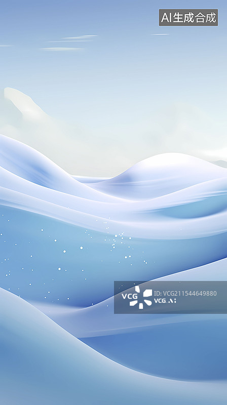 【AI数字艺术】数码科技蓝色抽象风景场景海报背景图片素材