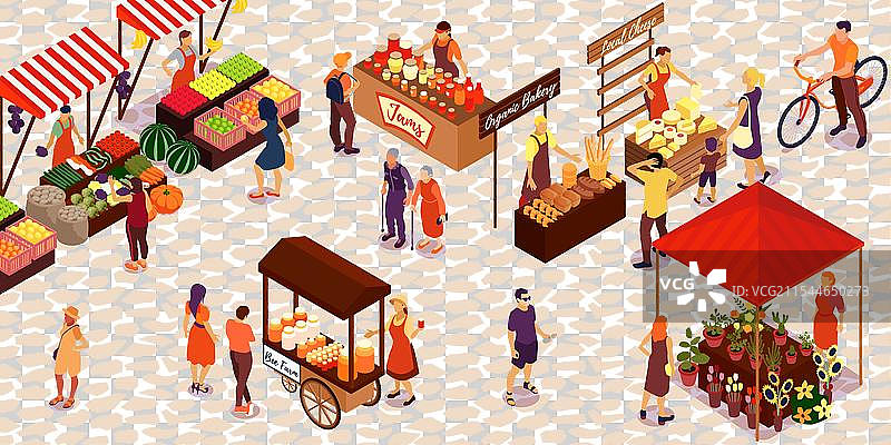 等距农贸市场图片素材