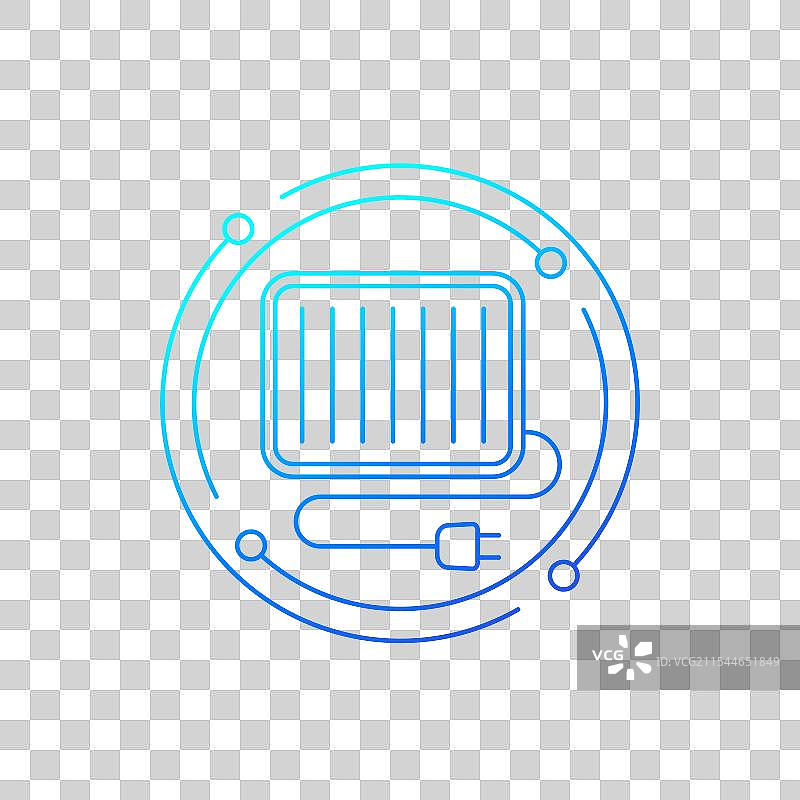 线性设计的电烤架图标图片素材