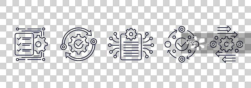 项目管理操作线条图标图片素材