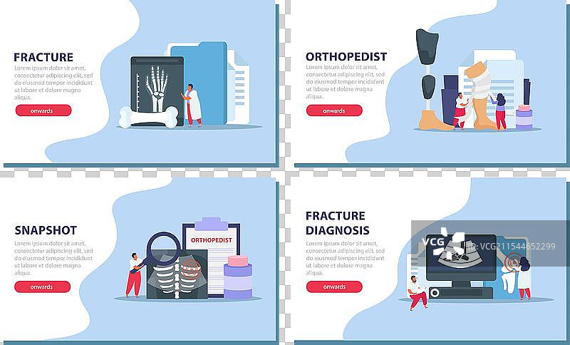 骨科医生概念图标集图片素材