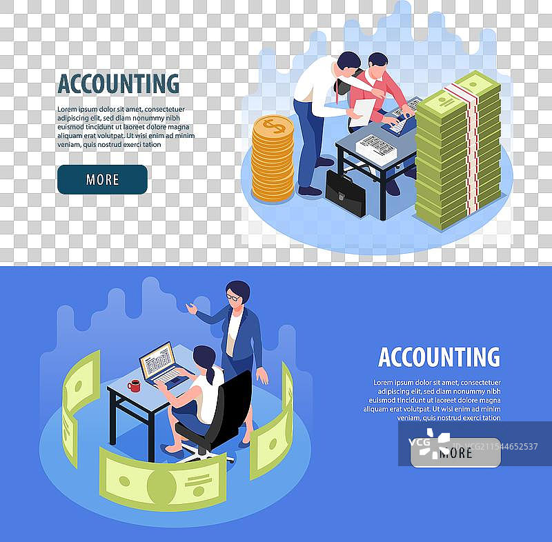 会计等距横幅图片素材