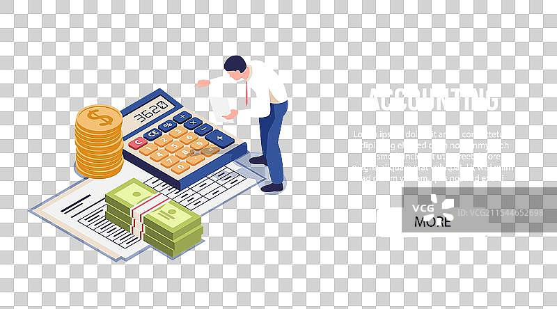 会计等距横幅图片素材