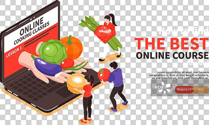 在线烹饪课程横幅图片素材