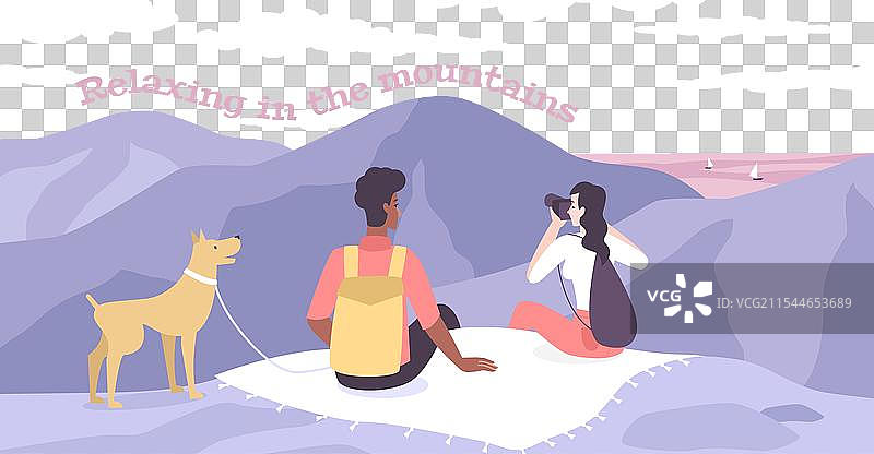 在山中放松图片素材