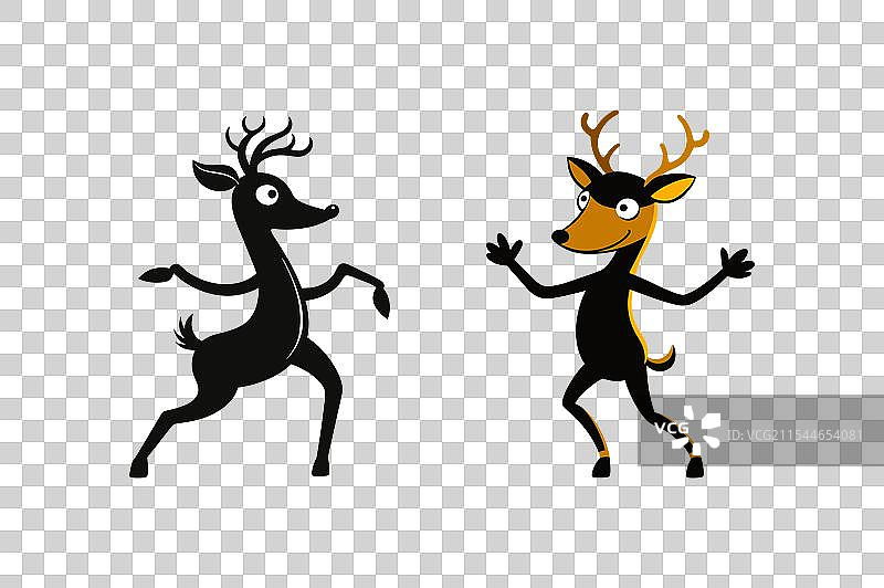 卡通鹿舞蹈艺术图片素材