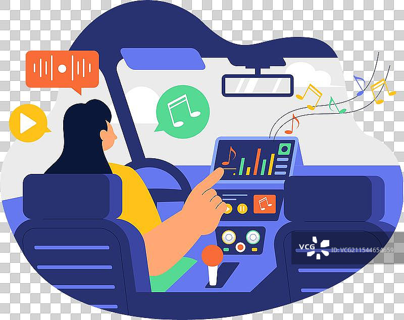 汽车音响，配有音乐车载扬声器图片素材