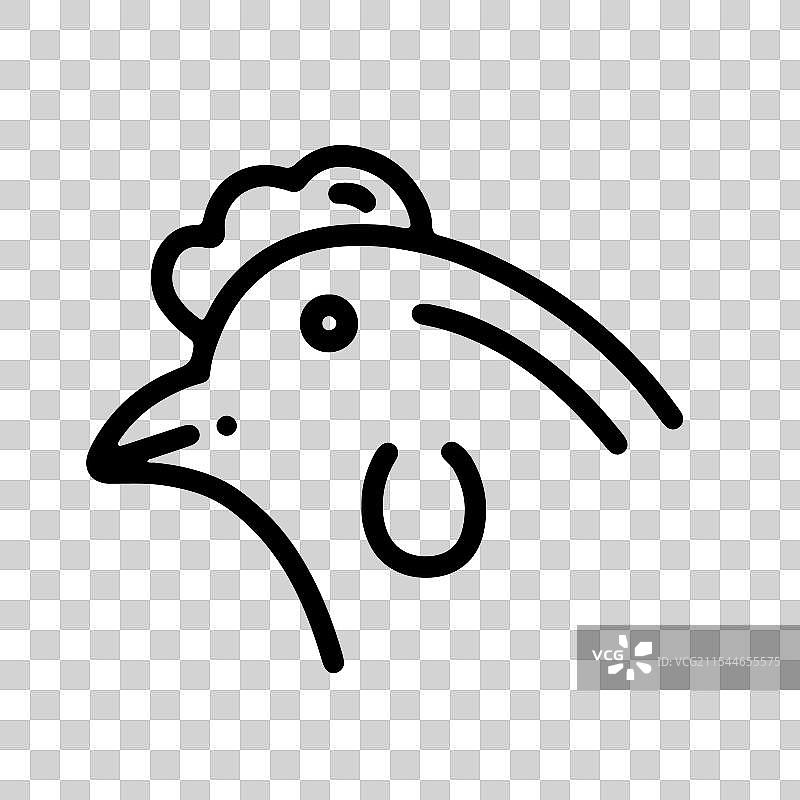 鸡头线条艺术图片素材