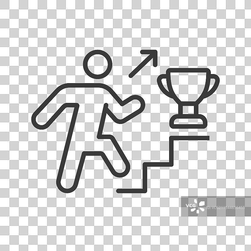 绿色梦想目标的线条设计图片素材