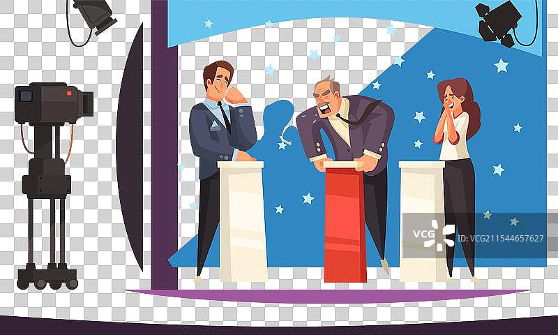 政治脱口秀彩色背景图片素材