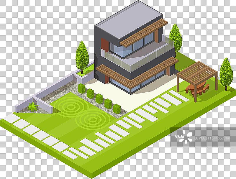 现代景观设计构图图片素材