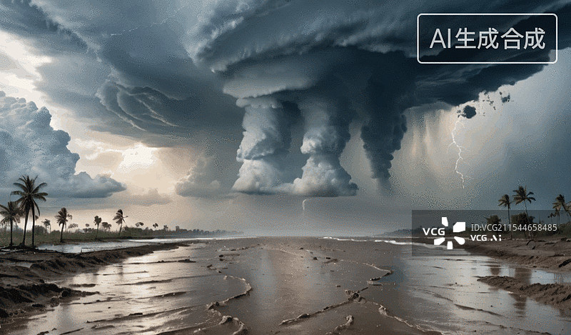 【AI数字艺术】风暴来袭图片素材