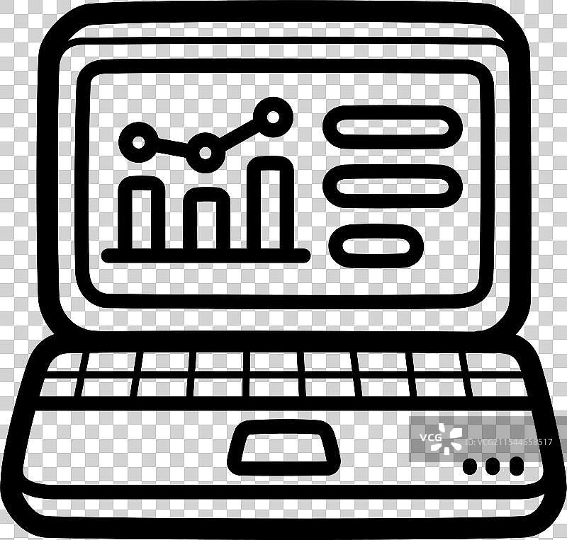 办公笔记本电脑 - 商务和办公图标图片素材