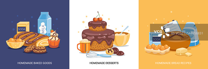 自制烹饪设计概念三件套图片素材