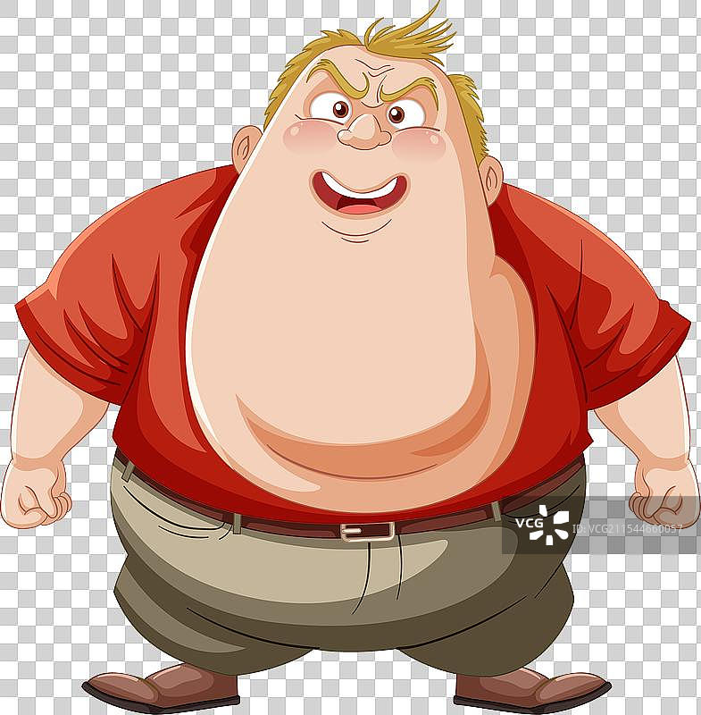 一个快乐的超重男人图片素材