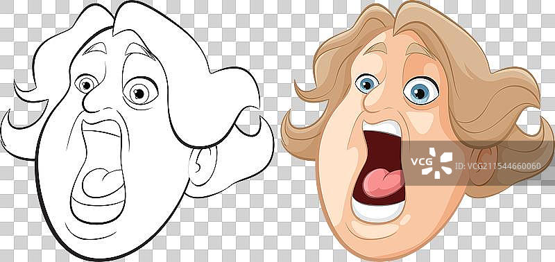 角色的两个阶段：黑白风格图片素材