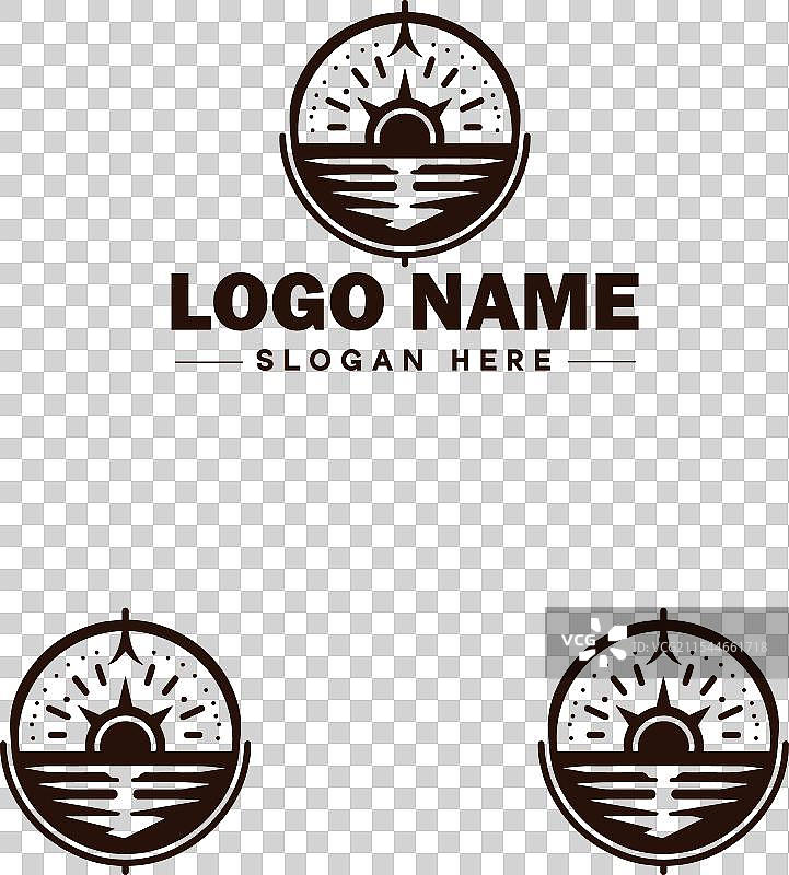 商业品牌的指南针标志图标艺术图形图片素材