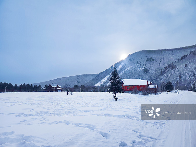 漠河中国最北点图片素材