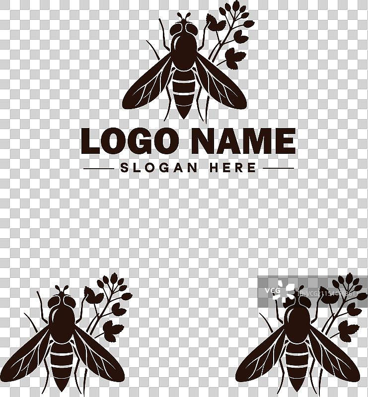 悬停蝇蜜蜂标志图标，用于商业品牌应用图片素材