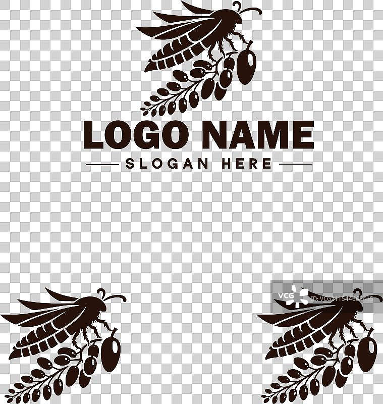 六月甲虫蜜蜂商标图标用于商业品牌应用图片素材