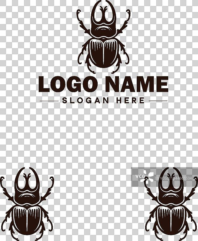 六月甲虫蜜蜂标志图标，用于商业品牌应用图片素材