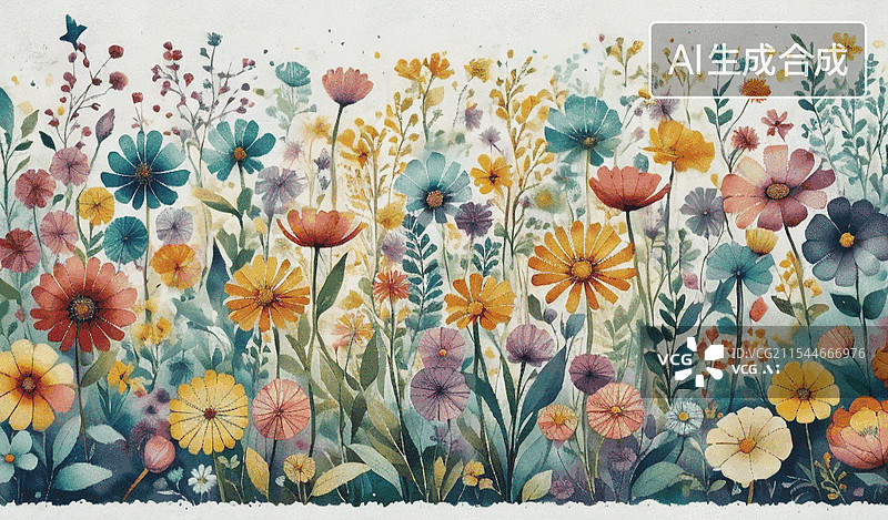 【AI数字艺术】花海绽放图片素材