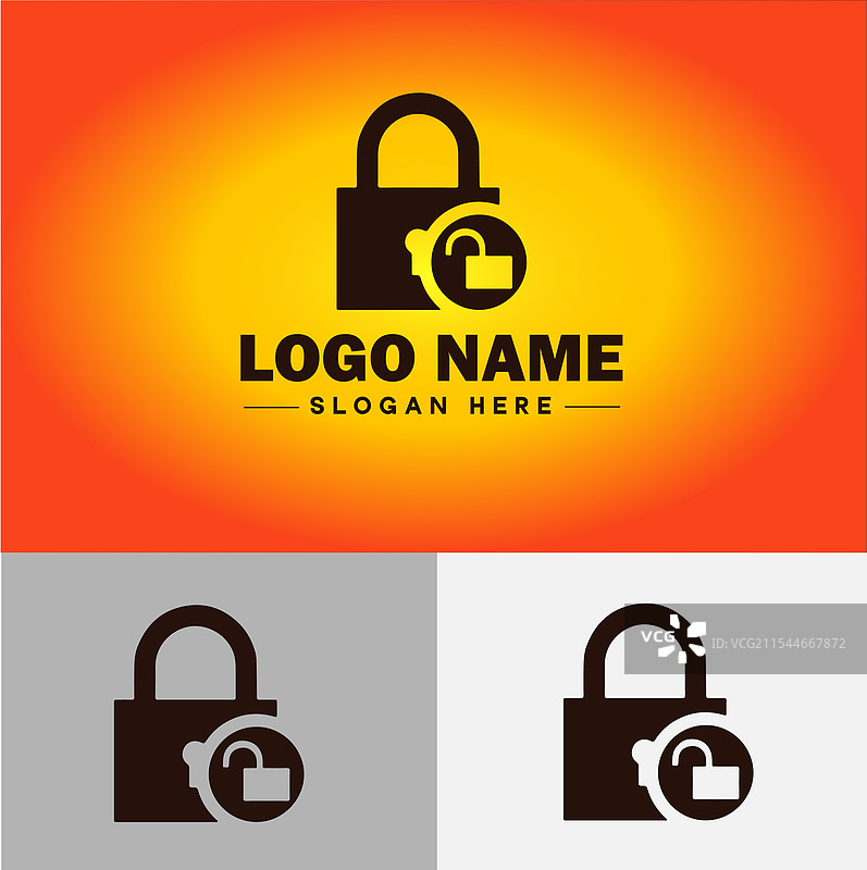 锁图标标志安全保护图片素材