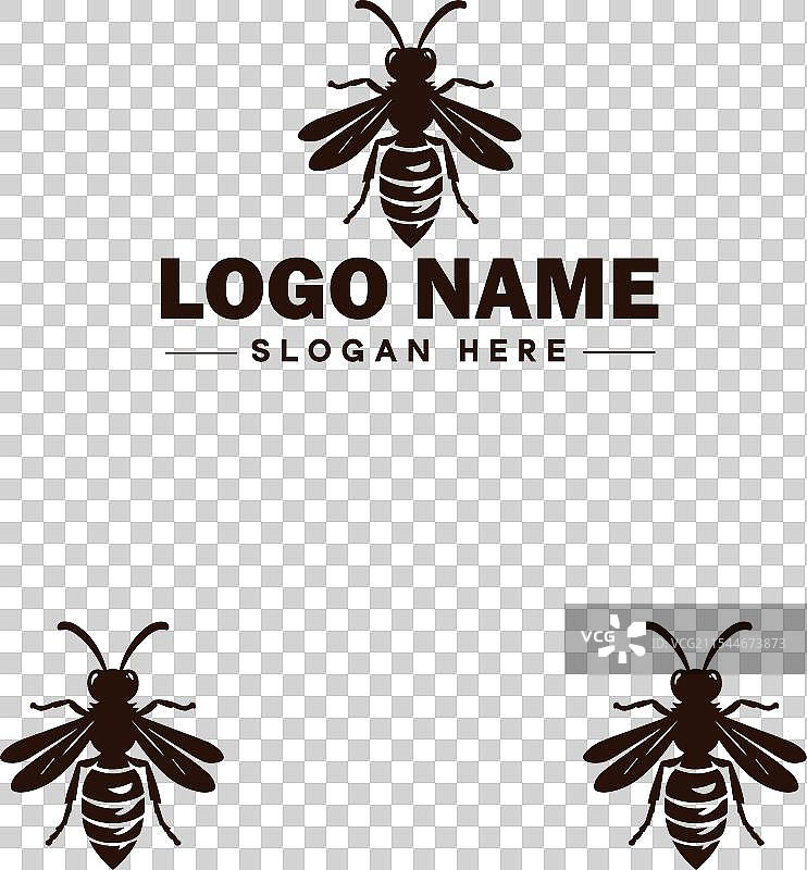 黄蜂蜜蜂商标图标，用于商业品牌应用图标图片素材