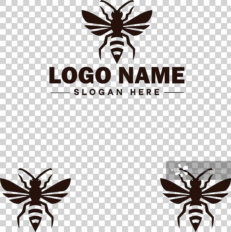 黄蜂蜜蜂商标图标，用于商业品牌应用图标图片素材