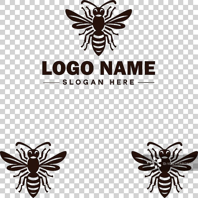 黄蜂蜜蜂商标图标，用于商业品牌应用图标图片素材