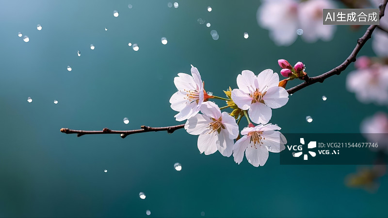 【AI数字艺术】春天的樱花，春天，立春图片素材