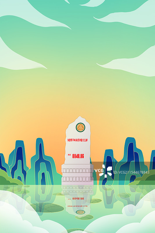 西藏拉萨珠穆朗玛峰纪念碑图片素材