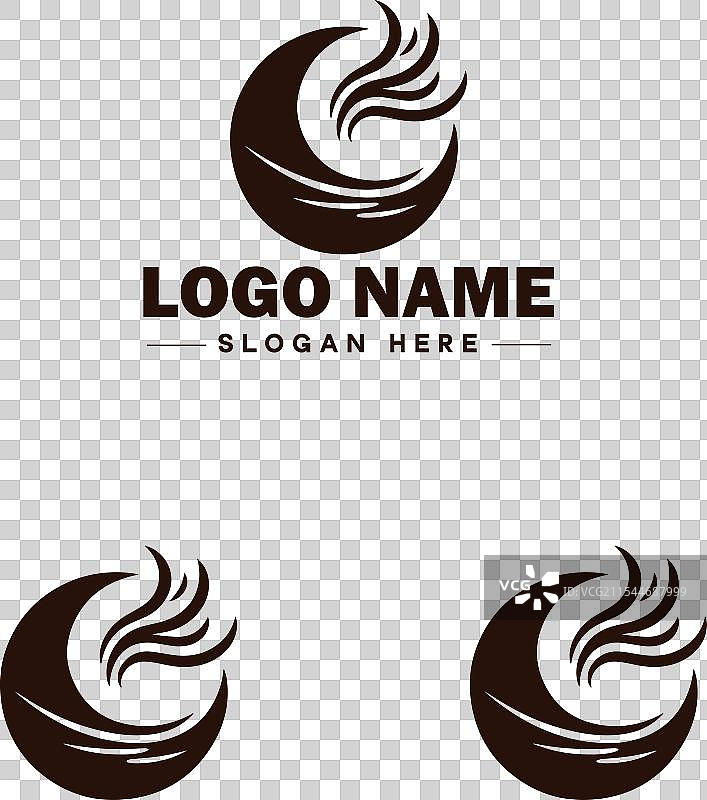 商业品牌应用图标的月亮标志图标与星星图片素材