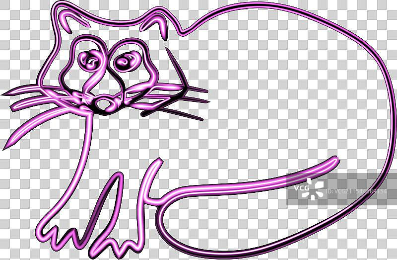 一只带有霓虹效果的浣熊图片素材