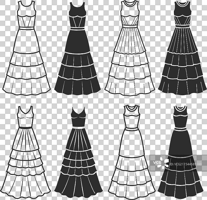 分层长裙技术时尚图片素材