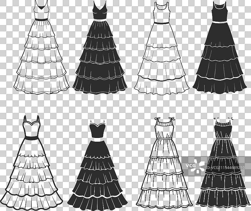 分层长裙技术时尚图片素材