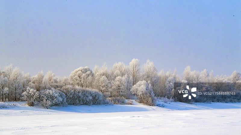 黑龙江齐齐哈尔：银装素裹明月岛图片素材