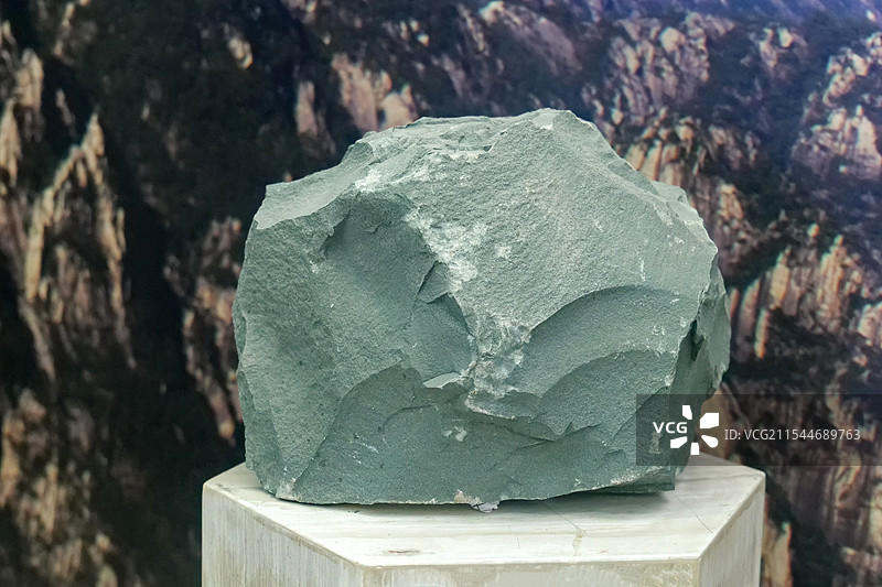 辉绿岩 济南莱芜产 山东省地质博物馆图片素材