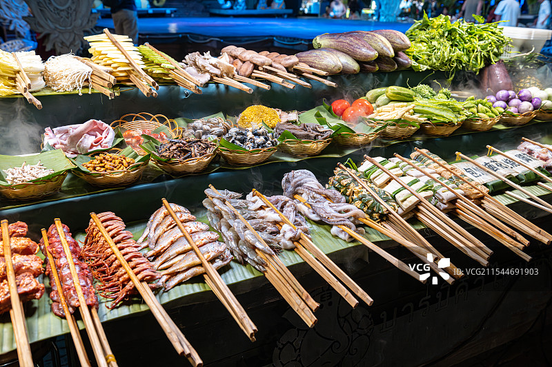 烧烤 美食 路边摊 夜市 夜宵 串烧图片素材