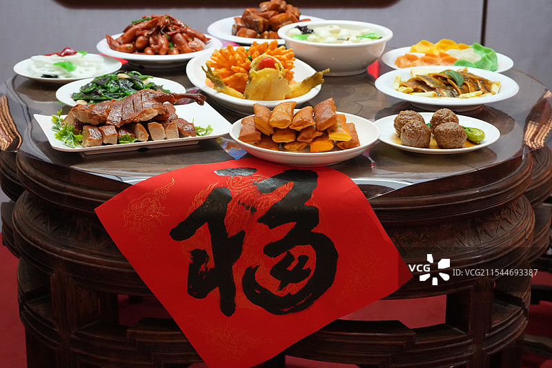中国元素年夜饭图片素材